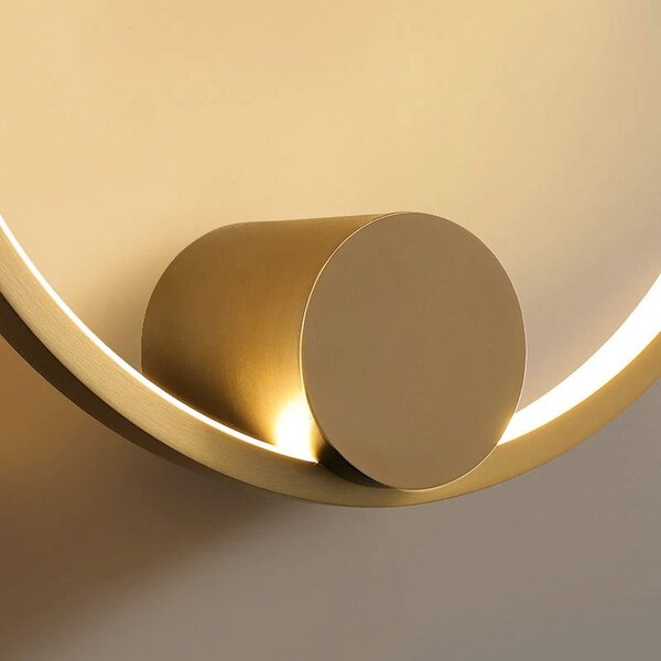 Toolight Toolight, LED nástenné svietidlo 30cm, 13W, APP1385-CW, zlatá matná, OSW-00939