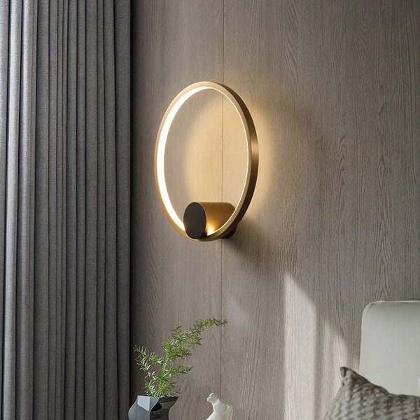 Toolight Toolight, LED nástenné svietidlo 30cm, 13W, APP1385-CW, zlatá matná, OSW-00939