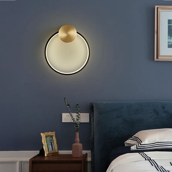 Toolight Toolight, LED nástenné svietidlo 30cm, 13W, APP1385-CW, zlatá matná, OSW-00939