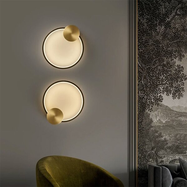 Toolight Toolight, LED nástenné svietidlo 30cm, 13W, APP1385-CW, zlatá matná, OSW-00939