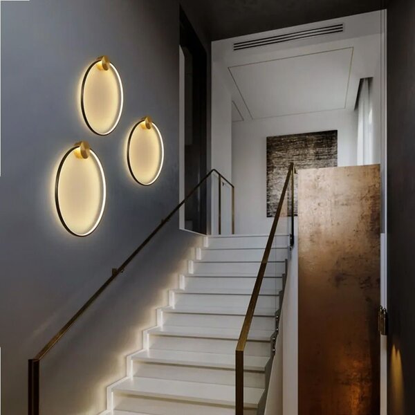 Toolight Toolight, LED nástenné svietidlo 40cm 17W 4000K APP1388-CW, zlatá matná, OSW-00912