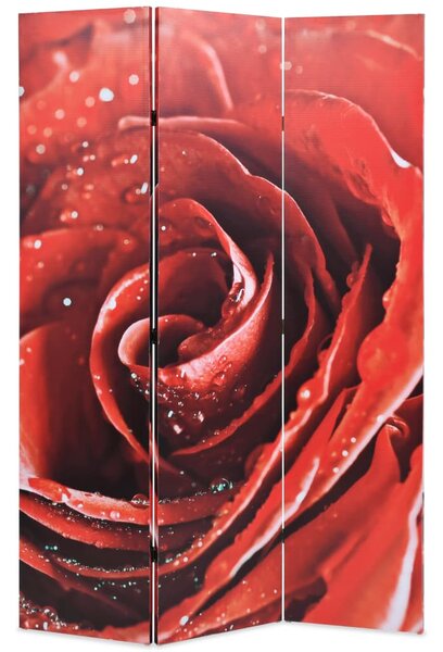 Skladací paraván 120x170 cm, potlač červenej ruže