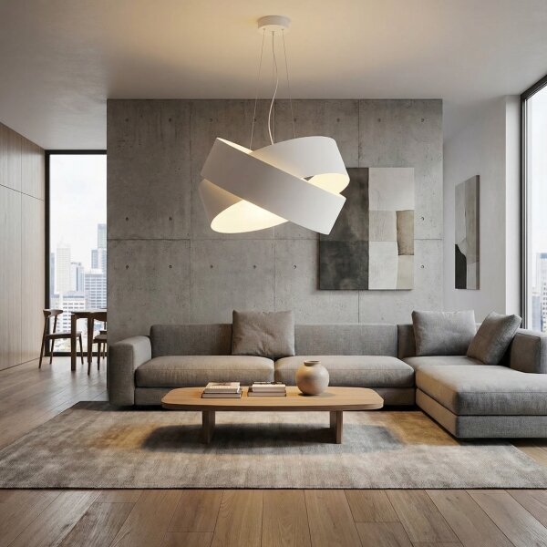 Luster na lanku VIENO 3xE27/15W/230V biela