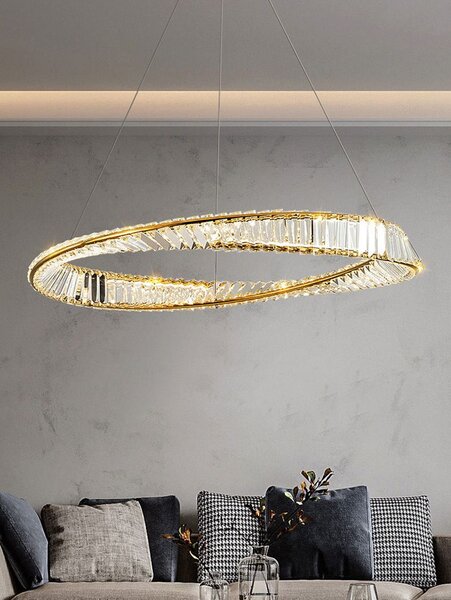 Toolight Toolight, LED krištáľová lampa 42W APP1064-1CP, zlatá, OSW-00676