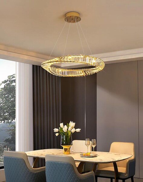 Toolight Toolight, LED krištáľová lampa 42W APP1064-1CP, zlatá, OSW-00676