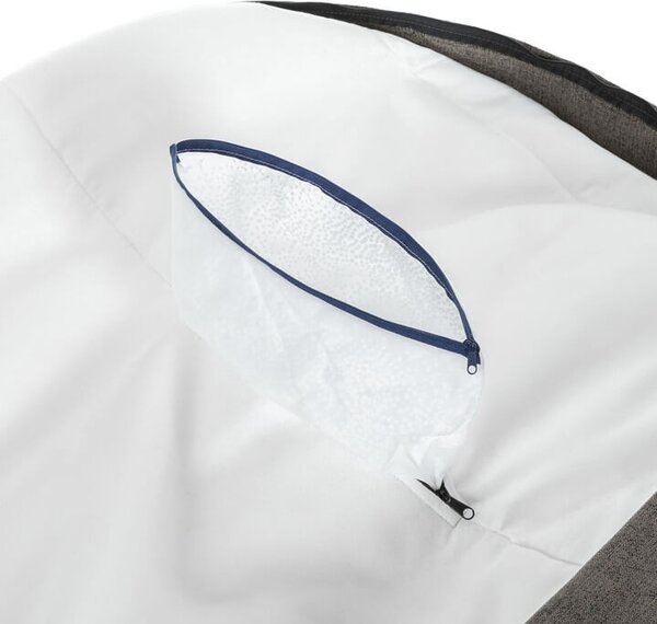SakyPaky Sedací vak Citron LUX s taburetem béžová