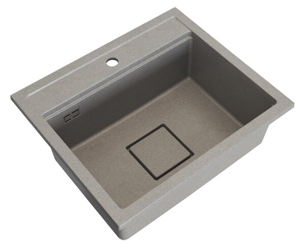 Gamma Quadro 5850, 1-komorový granitový drez 580x495x220 mm, béžová, GMA-ZLE000231