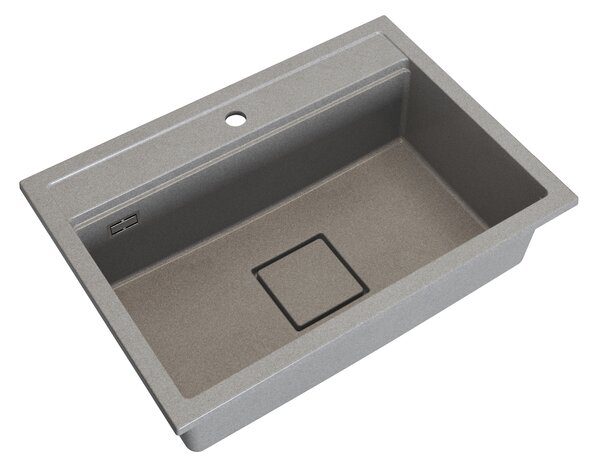 Gamma Quadro 7050, 1-komorový granitový drez 700x500x220 mm, béžová, GMA-ZLE000235