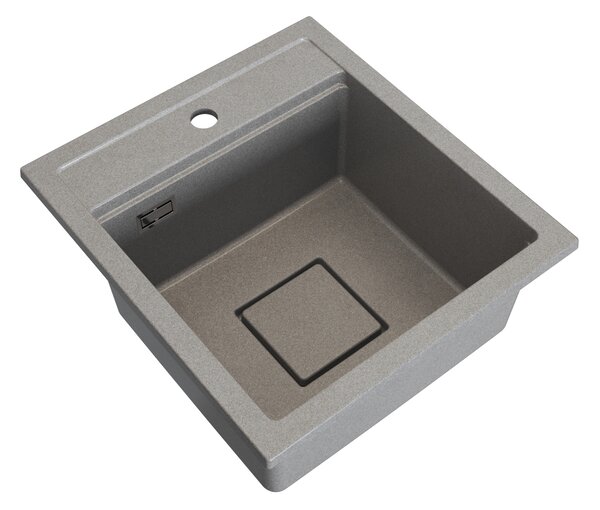 Gamma Quadro 4550, 1-komorový granitový drez 450x495x220 mm, béžová, GMA-ZLE000219