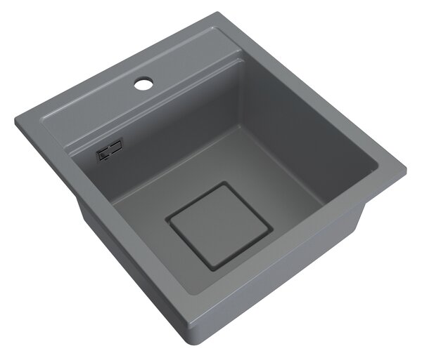 Gamma Quadro 4550, 1-komorový granitový drez 450x495x220 mm, šedá, GMA-ZLE000221