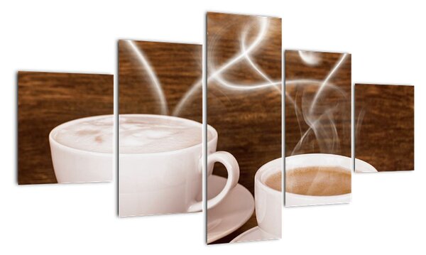 Kávové šálky - obrazy (Obraz 125x70cm)