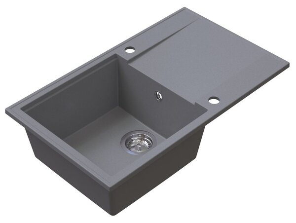 Sink Quality Sink55, kuchynský granitový drez 780x460x215 mm, šedá, SKQ-SINK.D.1KDOL