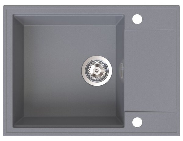 Sink Quality Sink55, kuchynský granitový drez 620x460x215 mm, šedá, SKQ-SINK.D.1KKO
