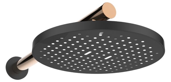 Invena Moonlight, sprchová súprava pod omietku, 2-funkčná, čierna-ružové zlato, INV-BS-77-014-V