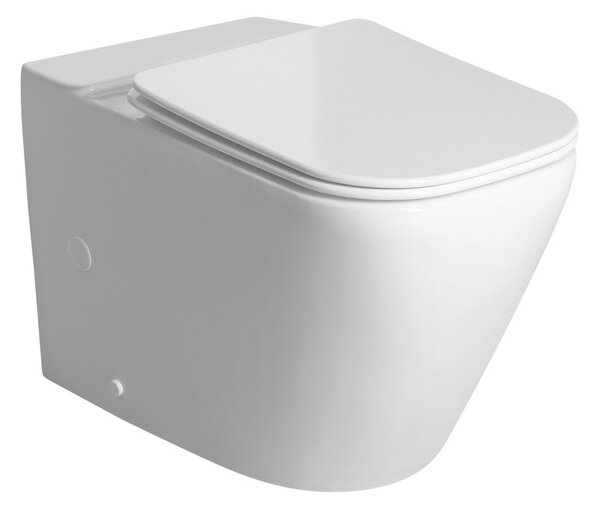 Sapho Sapho, IMALA WC kombi misa, Vortex Rimless, 61x35,5cm, spodný/zadný odpad, biela, PC107-111