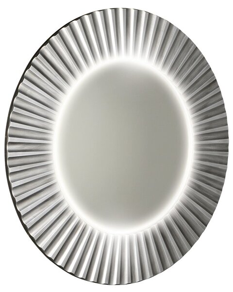 Sapho Sapho, PRIDE guľaté zrkadlo s LED osvetlením v ráme, priemer 90cm, strieborná, PD952