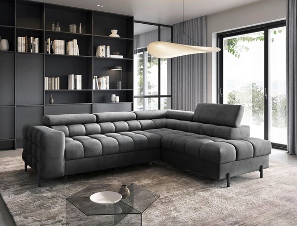 ROHOVÁ SEDAČKA, textil, tmavosivá P & B - Sedačky, Online Only