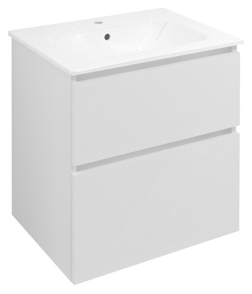 Sapho Sapho, EZARA umývadlová skrinka 59,2x64x46cm, biela lesk, EZ601-3030