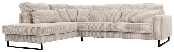 ROHOVÁ SEDAČKA, textil, kompozitné drevo, béžová Livetastic - Sedačky, Online Only