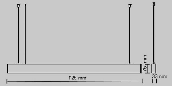 Maytoni LED závesné svietidlo Basis, biele, dĺžka 112,5 cm, Biela / opálová, Obývacia izba / jedáleň, Hliník, Moderný