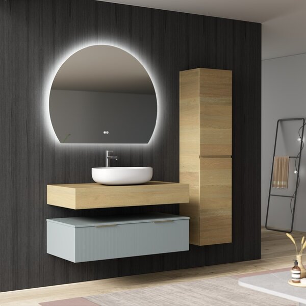 Erga Paloma, LED zrkadlo 100x80cm, 2415 lm, 3 farby svetla, ERG-V01-PALOMA-1080-CL