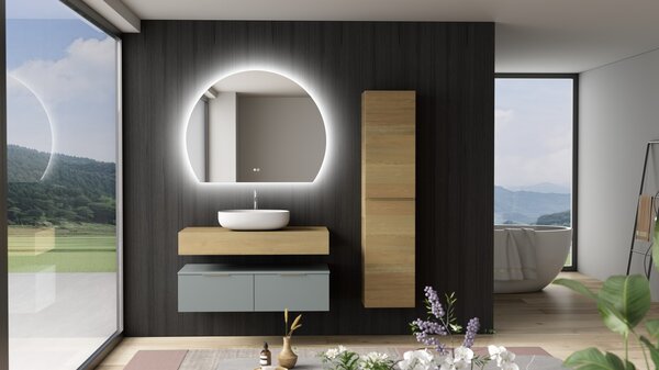 Erga Paloma, LED zrkadlo 100x80cm, 2415 lm, 3 farby svetla, ERG-V01-PALOMA-1080-CL