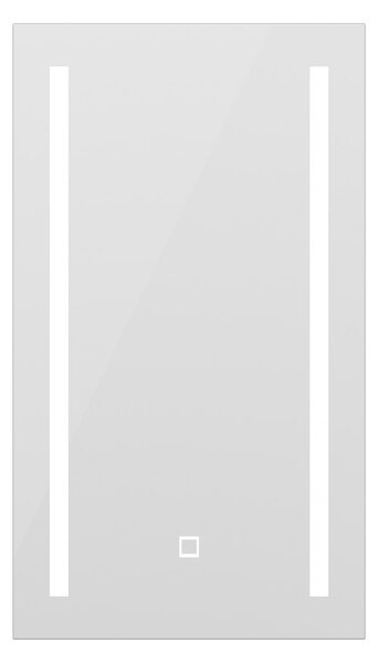 Erga Hana, zrkadlová galérka s LED osvetlením 40x70cm s integrovanou zásuvkou, biela, ERG-V05-HANA-4070-WH