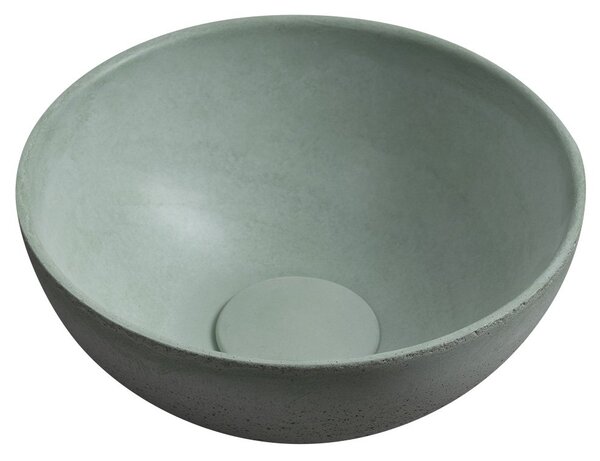 Sapho Sapho, MINOR betónové umývadlo na dosku, priemer 26cm, zelená matná, MR26023