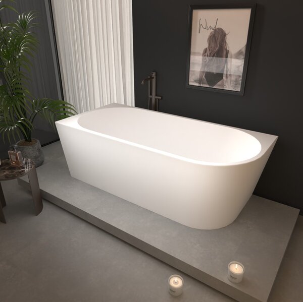Erga Zara, rohová voľne stojaca vaňa 140x72 cm + odtoková zátka, ľavá, biela lesklá, ERG-ZARA-140072L-WH-WH