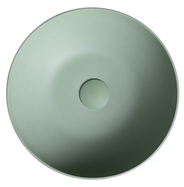 Sapho Sapho, FORMIGO betónové umývadlo na dosku, priemer 39cm, zelená matná, FG323