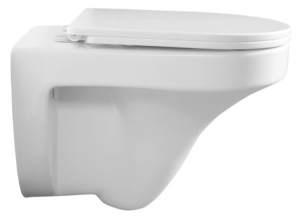 Aqualine Aqualine, DENICA závesná WC misa, Vortex Rimless, 36x52cm, biela, PS8512