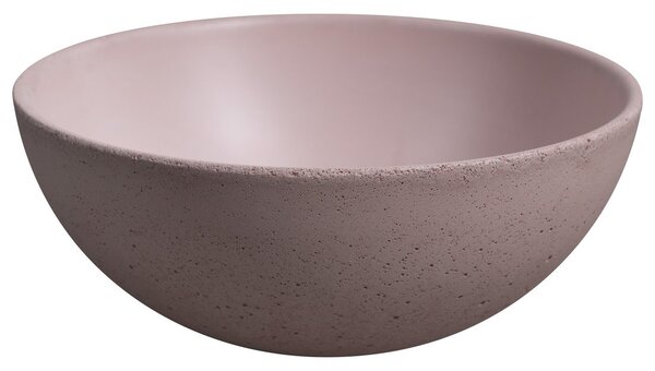 Sapho Sapho, MINOR betónové umývadlo na dosku, priemer 26cm, ružová matná, MR26021