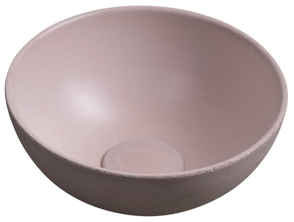 Sapho Sapho, MINOR betónové umývadlo na dosku, priemer 26cm, ružová matná, MR26021