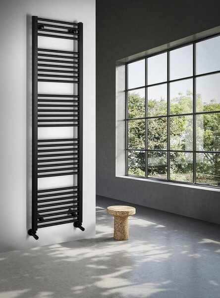 Aqualine Aqualine, DIRECT vykurovacie teleso s bočným pripojením 600x960 mm, čierna matná, ILR96B