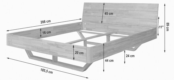 POSTEĽ, 180/200 cm, farba duba MID.YOU - Online Only spálne, Online Only