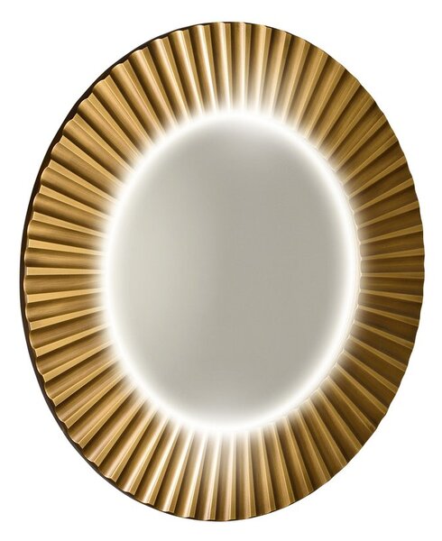 Sapho Sapho, PRIDE STRIP guľaté zrkadlo s LED osvetlením v ráme, priemer 75cm, bronz, PD754