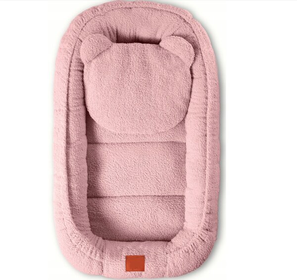 Vulpi Set hniezdo pre bábätko s vankúšom Boucle Premium Farba: ružová