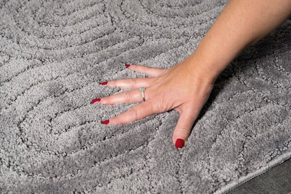 Aqualine Aqualine, RIST kúpeľňová predložka, 50x80cm, 100% polyester, protišmyk,ecru, NI8592