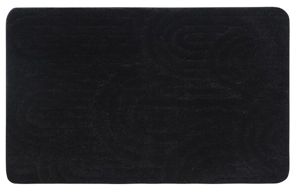 Aqualine Aqualine, RIST kúpeľňová predložka, 50x80cm, 100% polyester, protišmyk, čierna, NI8591