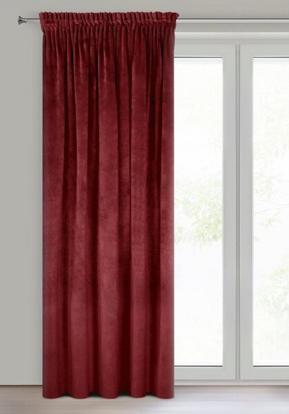 ZATEMŇOVACÍ ZÁVES NA PÁSKE VILLA 140X270 CM TMAVÁ BORDOVÁ
