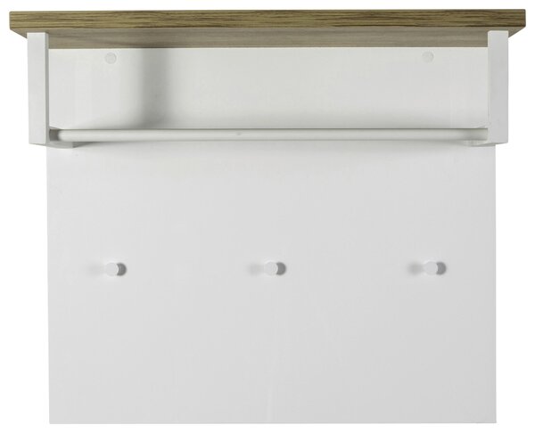 VEŠIAKOVÝ PANEL, farba duba, biela s vysokým leskom, 82/71/35 cm Carryhome - Vešiakové steny, Online Only