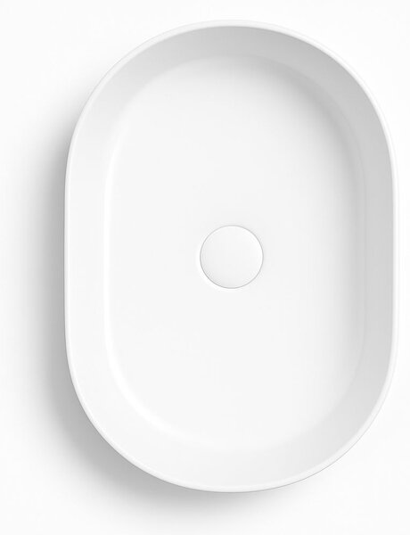 Erga Halle, umývadlo na dosku 490x315x130 mm, biela lesklá, ERG-V03-HALLE49-WH