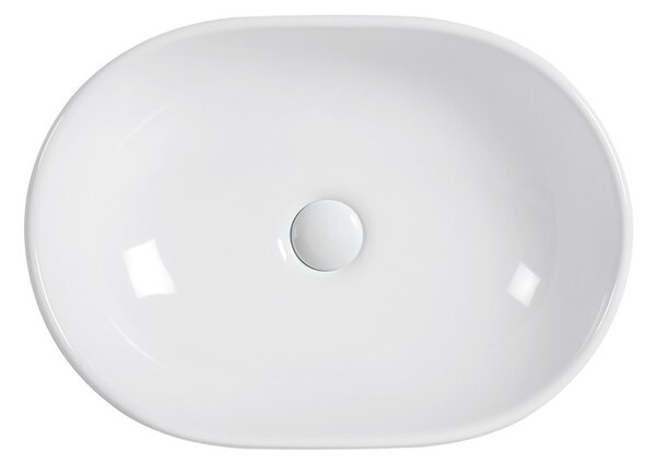 Erga Della, umývadlo na dosku 475x340x140 mm, biela lesklá, ERG-V03-DELLA48-WH