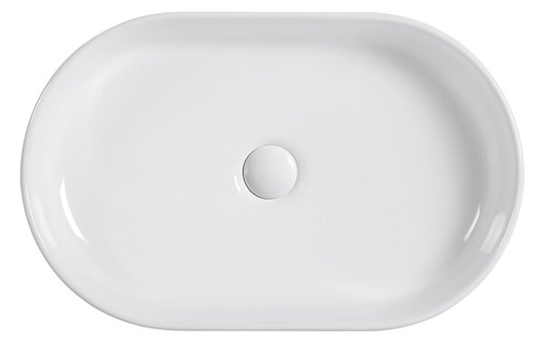Erga Halle, umývadlo na dosku 490x315x130 mm, biela lesklá, ERG-V03-HALLE49-WH