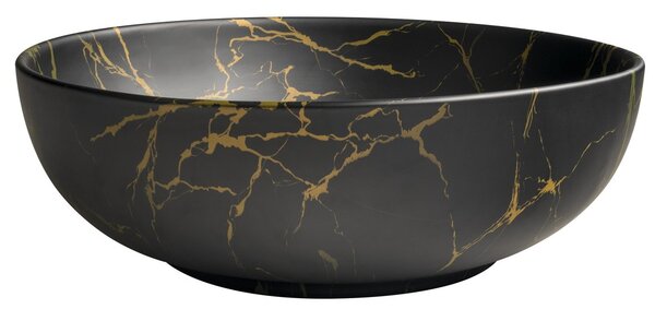 Sapho Sapho, RONDANE keramické umývadlo na dosku, priemer 41cm, mramor portoro, AR435PT