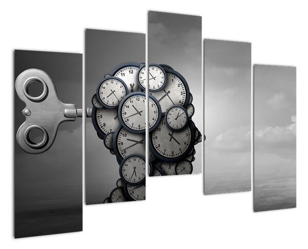 Abstraktný obraz: kľúč k mysli (Obraz 125x90cm)