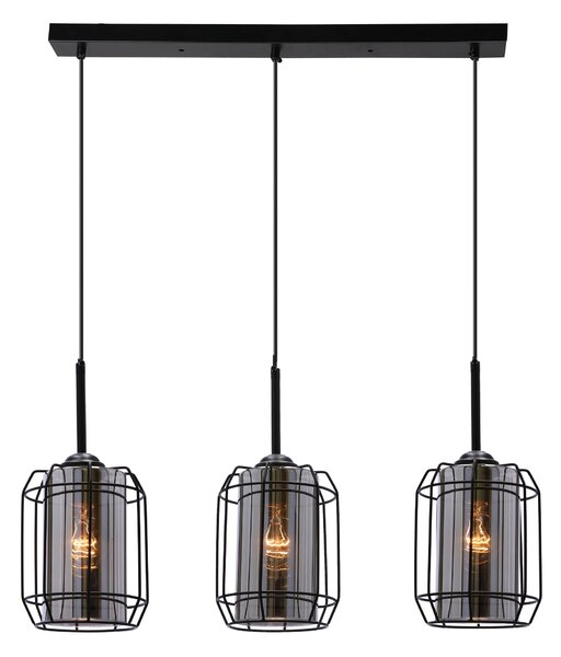 Čierny závesný luster Jonera pre žiarovku 3x E27 – LED lustre a svietidlá > Kolekcie svietidiel > Kolekcia svietidiel JONERA