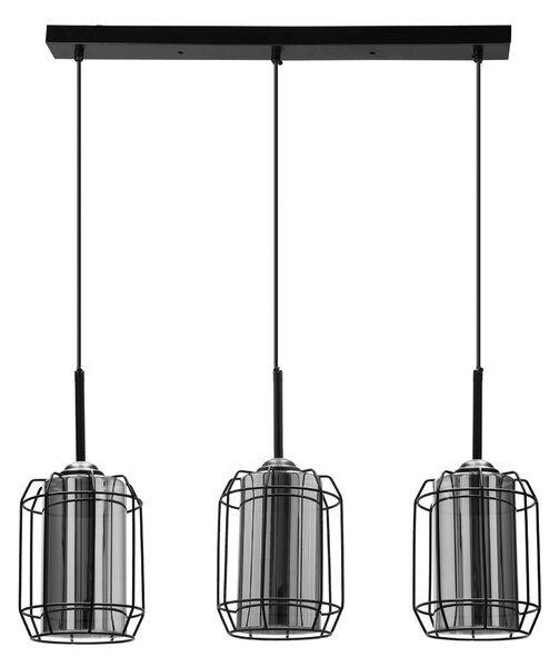 Čierny závesný luster Jonera pre žiarovku 3x E27 – LED lustre a svietidlá > Kolekcie svietidiel > Kolekcia svietidiel JONERA