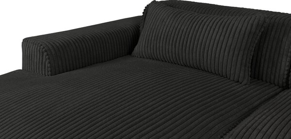 ROHOVÁ SEDAČKA, plast, textil, kompozitné drevo, čierna Livetastic - Sedačky, Online Only