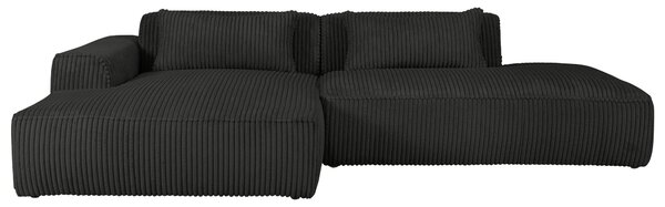 ROHOVÁ SEDAČKA, plast, textil, kompozitné drevo, čierna Livetastic - Sedačky, Online Only